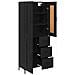 Credenza con cassetto 2 pcs Rovere Nero Legno multistrato - Foto miniatura 5