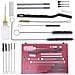 Set Di Pulizia Per Aggregato Di Verniciatura 24w1 + 17w1 - Mini Spazzole, Spazzole Flessibili, Aghi Micro, Bottiglia Di Lubrificante, Custodia Pratica - Foto miniatura 6
