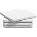 Cuscini per Seduta 4 pcs Bianco 40 x 40 x 3 cm Tessuto - Foto miniatura 1