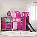 Struttura del letto loft per bambini Nero e rosa 79,5 x 200 cm - Foto miniatura 2