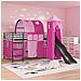Struttura del letto loft per bambini Nero e rosa 79,5 x 200 cm - Foto miniatura 3