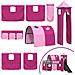 Struttura del letto loft per bambini Nero e rosa 79,5 x 200 cm - Foto miniatura 7