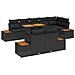 Set Divano da Giardino con archiviazione 9 pcs Nero Poly Rattan - Foto miniatura 1