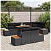 Set Divano da Giardino con archiviazione 9 pcs Nero Poly Rattan - Foto miniatura 3
