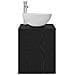 Mobiletto con Lavabo a Parete Rovere Nero 49,5 x 35 x 63 cm - Foto miniatura 3