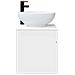 Mobile lavabo da parete Bianco 49 x 44,5 x 66,5 cm - Foto miniatura 2