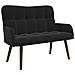 Sofa a Due Posti Nero 115 x 61 x 87 cm Velluto - Foto miniatura 1
