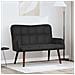 Sofa a Due Posti Nero 115 x 61 x 87 cm Velluto - Foto miniatura 2