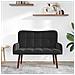 Sofa a Due Posti Nero 115 x 61 x 87 cm Velluto - Foto miniatura 3