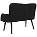 Sofa a Due Posti Nero 115 x 61 x 87 cm Velluto - Foto miniatura 6