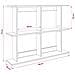 Scaffale da parete A parete Grigio 100 x 20 x 75 cm - Foto miniatura 7