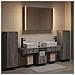 Set di mobili per il bagno 6 pcs Sonoma grigio - Foto miniatura 2
