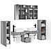 Set di mobili per il bagno 6 pcs Sonoma grigio - Foto miniatura 3