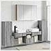 Set di mobili per il bagno 6 pcs Sonoma grigio - Foto miniatura 4