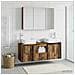 Set di Armadi da Bagno 4 pcs Legno antico Legno ingegnerizzato - Foto miniatura 2