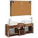 Set di Armadi da Bagno 4 pcs Legno antico Legno ingegnerizzato - Foto miniatura 8