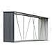 Capannone da Giardino in Acciaio Zincato 330x84x152cm Grigio - Foto miniatura 6