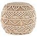 Pouf In Tessuto Beige 40x40cm Kayseri - Foto miniatura 10
