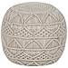 Pouf In Tessuto Beige 40x40cm Kayseri - Foto miniatura 1