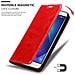 Custodia Compatibile Con Honor 7 In Rosso Mela - Coperchio Protettiva Con Chiusura Magnetica, Funzione Stand E Tasca Per Le Carte - Foto miniatura 4