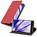 Custodia Compatibile Con Sony Xperia Xz1 Compact In Rosso Mela - Coperchio Protettiva Con Chiusura Magnetica, Funzione Stand E Tasca Per Le Carte - Foto miniatura 2