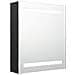 Armadietto a Specchio con LED Nero 50x14x60 cm in MDF - Foto miniatura 1