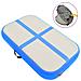 Tappetino Ginnastica Gonfiabile con Pompa 60x100x15 cm PVC Blu - Foto miniatura 1