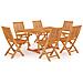 Set da Pranzo da Giardino 7 pz in Legno Massello di Teak - Foto miniatura 1