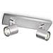 Runner Barra Spot 2 Luci In Metallo, Lampadina Inclusa, Grigio - Foto miniatura 1
