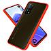 Custodia Compatibile Con Xiaomi Mi 10t / 10t Pro In Rosso Opaco - Bottoni Neri - Coperchio Protettivo Ibrido Con Interno In Silicone Tpu E Retro In Plastica Opaca - Foto miniatura 1