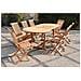 Set Di Mobili Da Giardino In Teak Massiccio Per 8-10 Persone - Tavolo Ovale + 6 Sedie + 2 Poltrone Kajang - Foto miniatura 2