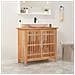 Mobile Lavabo da Bagno 66x29x61,5cm Legno Massello di Noce - Foto miniatura 1