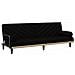 Divano Letto Con Braccioli Nero In Tessuto - Foto miniatura 2