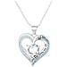 Collana Con Ciondolo Di Diamanti A Forma Di Cuore Silver - Foto miniatura 1