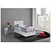 Letto Singolo Christine, Letto Contenitore Con Rivestimento In Ecopelle, 100% Made In Italy, Apertura Frontale, Adatto Per Materasso Cm 90x200, Bianco - Foto miniatura 1