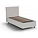 Letto Singolo Christine, Letto Contenitore Con Rivestimento In Ecopelle, 100% Made In Italy, Apertura Frontale, Adatto Per Materasso Cm 90x200, Bianco - Foto miniatura 3