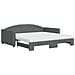 Divano Letto Estraibile Materassi Grigio Scuro 100x200 Tessuto - Foto miniatura 1