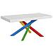 Tavolo Allungabile 90x180/440 Cm Volantis Telaio Gambe 4 Colori (b) - Bianco Frassino - Foto miniatura 1