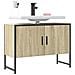 Mobile Lavabo Bagno Rovere Sonoma 60x30x60 Cm Legno Multistrato - Foto miniatura 4