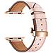 Cinturino Per Apple Watch 38/40/41mm Vera Pelle Chiusura Pieghevole, Rosa - Foto miniatura 5