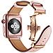 Cinturino Per Apple Watch 38/40/41mm Vera Pelle Chiusura Pieghevole, Rosa - Foto miniatura 8