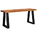 Panca Con Bordi Vivi 110 Cm In Legno Massello Di Acacia - Foto miniatura 2