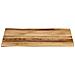 Piano Tavolo Bordi Vivi 70x60x2,5cm Legno Massello Mango Grezzo - Foto miniatura 3