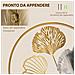 Decorazione Murale 3d In Metallo, Wall Art Dorata Con Ginkgo In Due Cornici Rotonde, 138x70 Cm, Oro E Argento - Foto miniatura 2