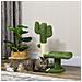 Albero Per Gatti A Forma Di Cactus Con Tiragraffi E Pallina Da Gioco, 35x31x55.5 Cm, Verde E Bianco - Foto miniatura 6