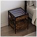 Comodino Con Led Infinity Rovere Fumo 40x40x51 Cm - Foto miniatura 1