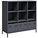 Credenza Antracite 101,5x39x103,5 Cm Acciaio - Foto miniatura 1