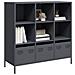 Credenza Antracite 101,5x39x103,5 Cm Acciaio - Foto miniatura 10