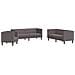 Set Divani Chesterfield 3pz Grigio In Similpelle - Foto miniatura 2