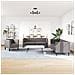 Set Divani Chesterfield 3pz Grigio In Similpelle - Foto miniatura 3